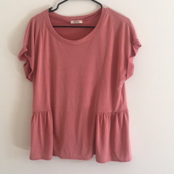 First Love Tops - Dusty pink peplum top